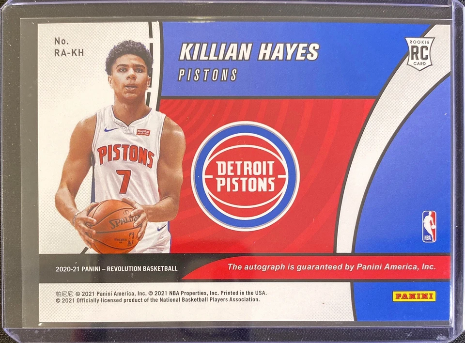 Killian Hayes 2020-21 Panini Revolution Rookie Auto RC Detroit Pistons RA-KH - Image 2 of 2