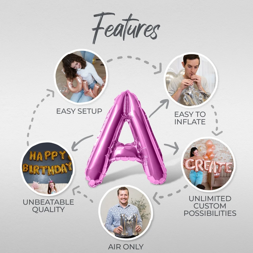 PARTY ANIMAL Letter Balloon Banner - Bachelorette or Birthday Party Decorations - Image 3 of 4