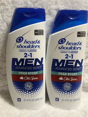 2****Head & Shoulders Old Spice Pure Sport 2 In 1 Shampoo & Conditioner 21.9 Oz