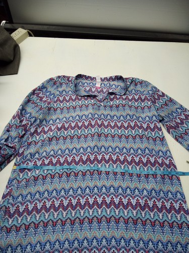 No Boundaries Womens Shirt Size XL 15-17 V- Neck Short Sleeve Multicolor Boho Hi - Bild 3 von 4