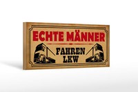 Holzschild Spruch 27X10 Cm Echte MäNner Fahren Lkw Holz Deko Schild Wooden Sign
