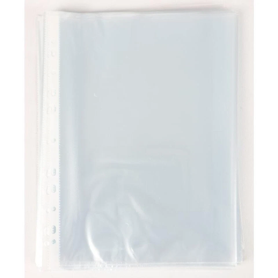 30x Prospekthüllen 100er DIN A4 Klarsichtfolie Ordnen Papier Glasklar Genarbt - Bild 3 von 4