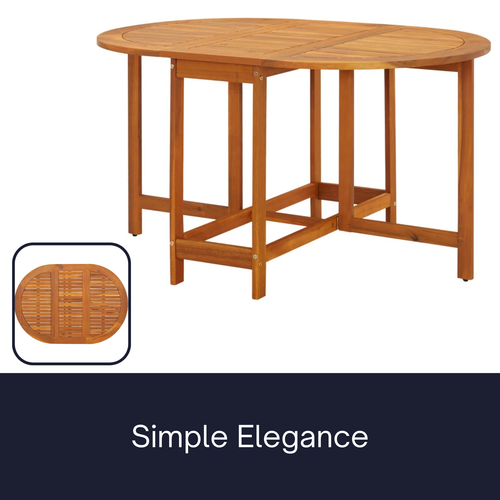 Wooden Dining Table Outdoor Garden Patio Balcony Folding Drop Leaf Furniture AU - Picture 9 of 13