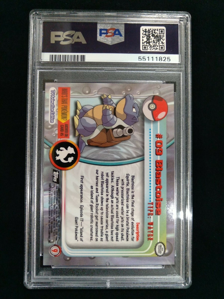 Graded PSA 8 BLASTOISE #9 1999 Topps Pokemon T.V. NM - MT | eBay Graded PSA 8 BLASTOISE #9 1999 Topps Pokemon T.V. NM - MT | eBay