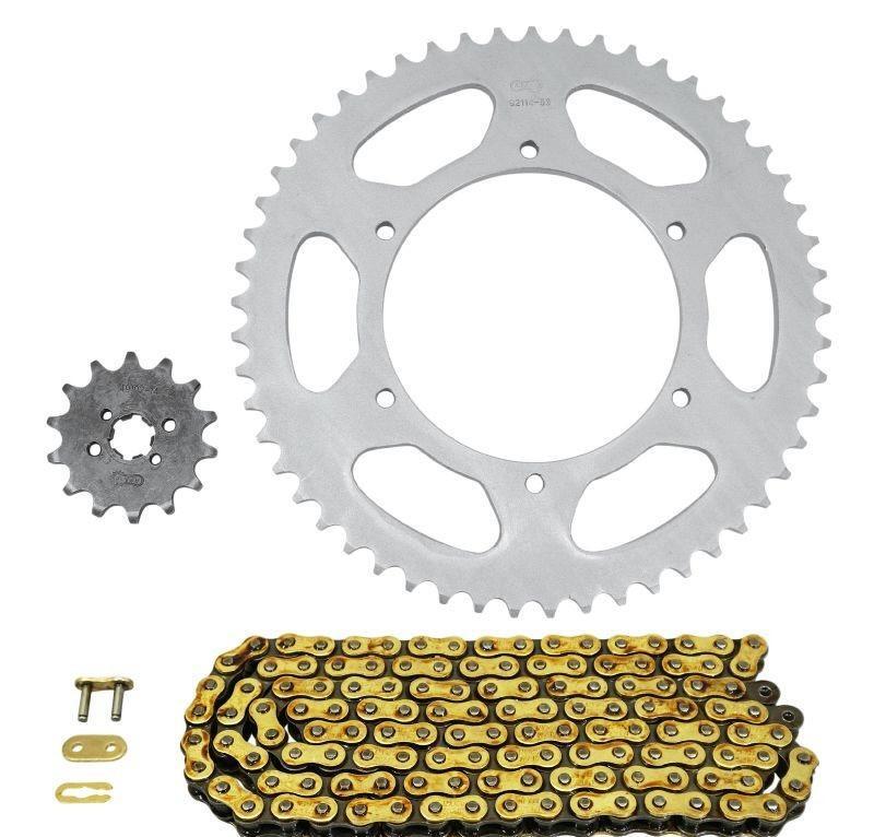 Kit chaîne Afam 420 avec pignon 14 et couronne 53 dents pour Derbi GPR Racing
