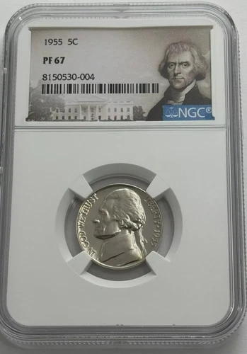 1955 Jefferson Nickel 5C NGC PF67