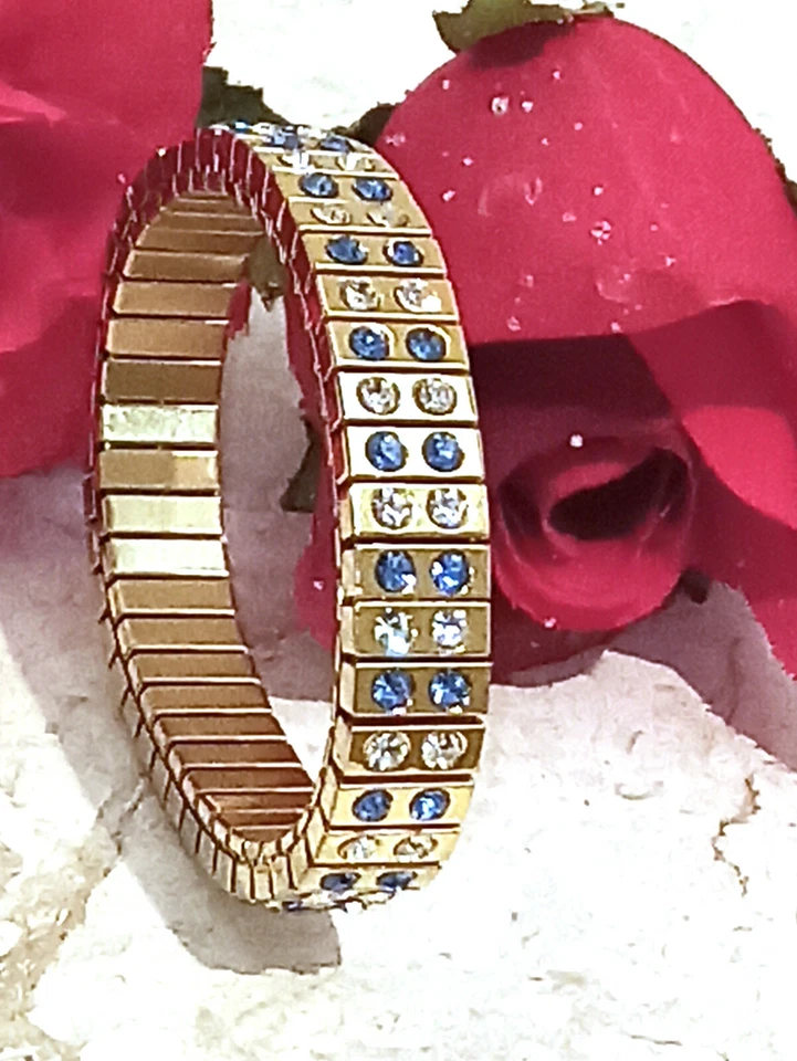 Handmade Bracelet Gold Bangle London Blue Topaz Gift for girlfriend Birthday 24K - Image 2 of 4