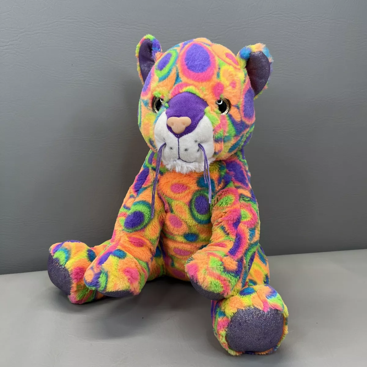Rainbow cheetah shop stuffed animal