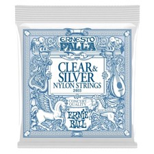 Ernie Ball 2403 Palla Nylon Classical Clear Silver Medium Guitar Strings 28-42