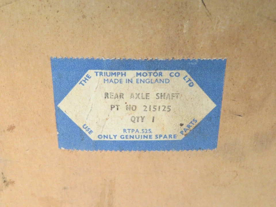 Eje trasero nuevo de fábrica original marca Stanpart se adapta a Triumph Stag 215125 Foto 3 de 3