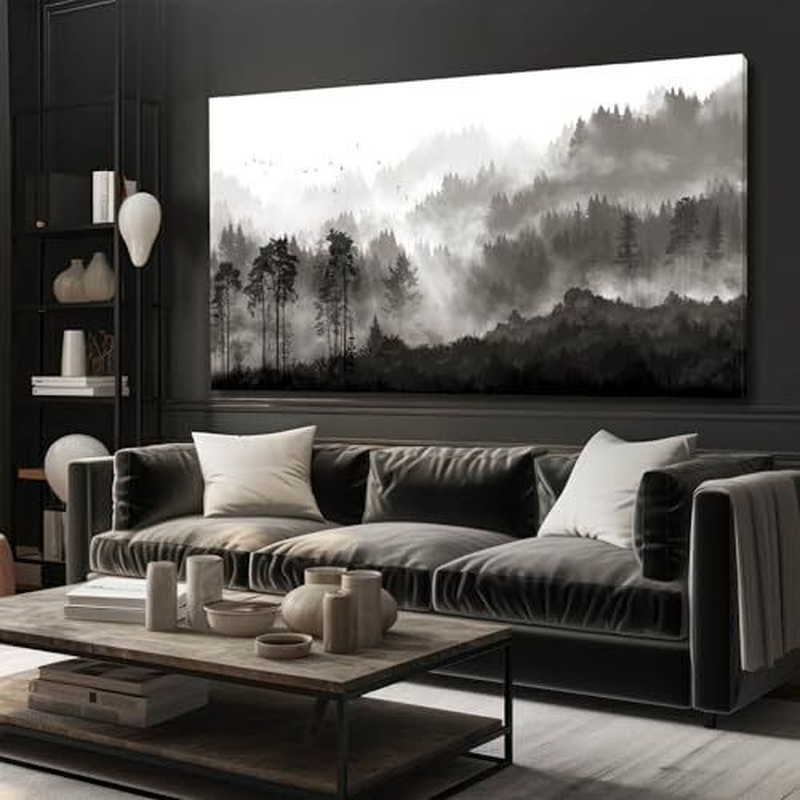Landscape Wall Art Forest Tree Painting for Bedroom Living Room 24X48
