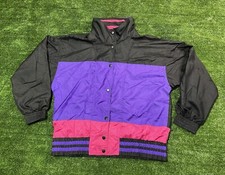 Vintage Lavon Windbreaker Style Jacket Zip And Snap LARGE 90s