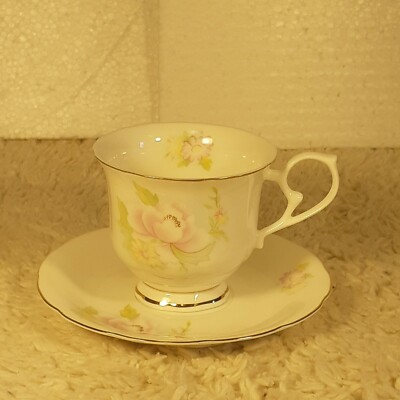 Vintage Royal Wessex Floral Fine Bone China Tea Cup Saucer