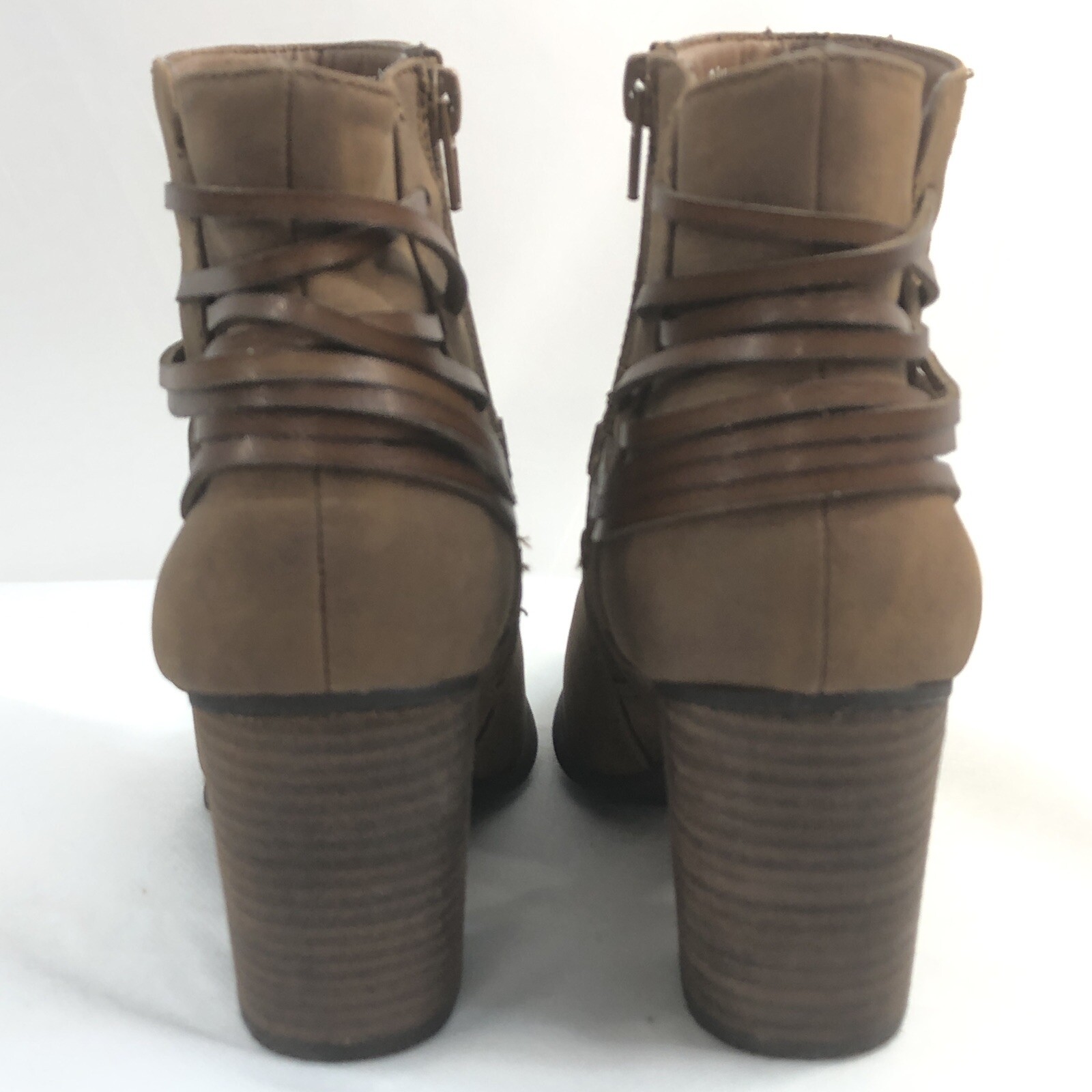 MADDEN GIRL DENICE COGNAC ANKLE BOOTIES WOMENS BOOTS … Gem