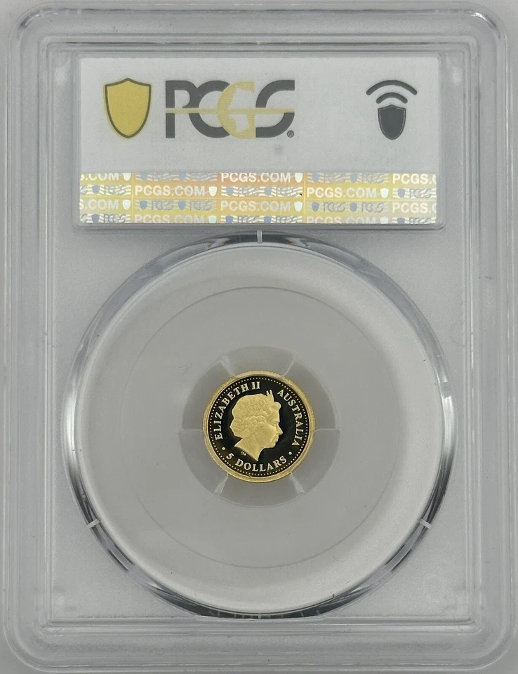 2000 $5 Australia 1/20 Oz Gold Proof Kangaroo / Nugget Coin • PR69 DCAM • POP 7 - Image 3 of 4