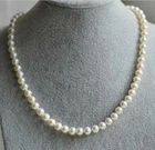 AAA 5-6mm Natural white Akoya Pearl Necklace 16 inch 14K clasp