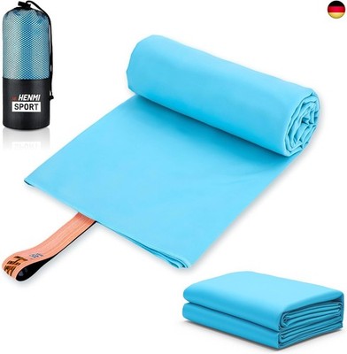 HENMI Mikrofaser Handtuch,Sporthandtuch aus Mikrofaser in Blau 40x80 cm,