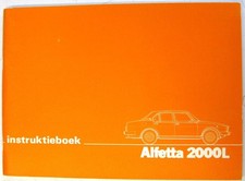 ALFA ROMEO Alfetta 2000L Nov 1979 2592 N Original Car Owners Handbook Dutch