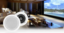 HC55-16 5.25" 300W In-Ceiling Speakers (Pair), 16 Ohm, White, 60W RMS, Polypropy