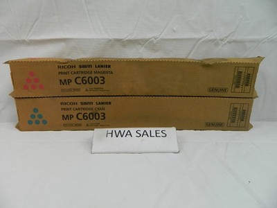 2 Gen Ricoh Type MP 6300 toners 841851 841852 CM NEW OEM - Rough Boxes