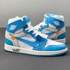 New Off-White x Air Jordan 1 “UNC” Blue White Men Shoes AQ0818-148