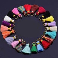 20 Pcs Mini Tassels With Rings For Jewelry Making Necklace Earrings