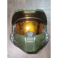 Halo Master Chief Costume Mask Disguise 2023 Microsoft Spartan Green Gold Visor