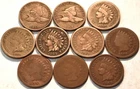 Lot (10) Better Flying Eagle Indian Head Cents 1857 1858 1869 1871 1908 S Penny