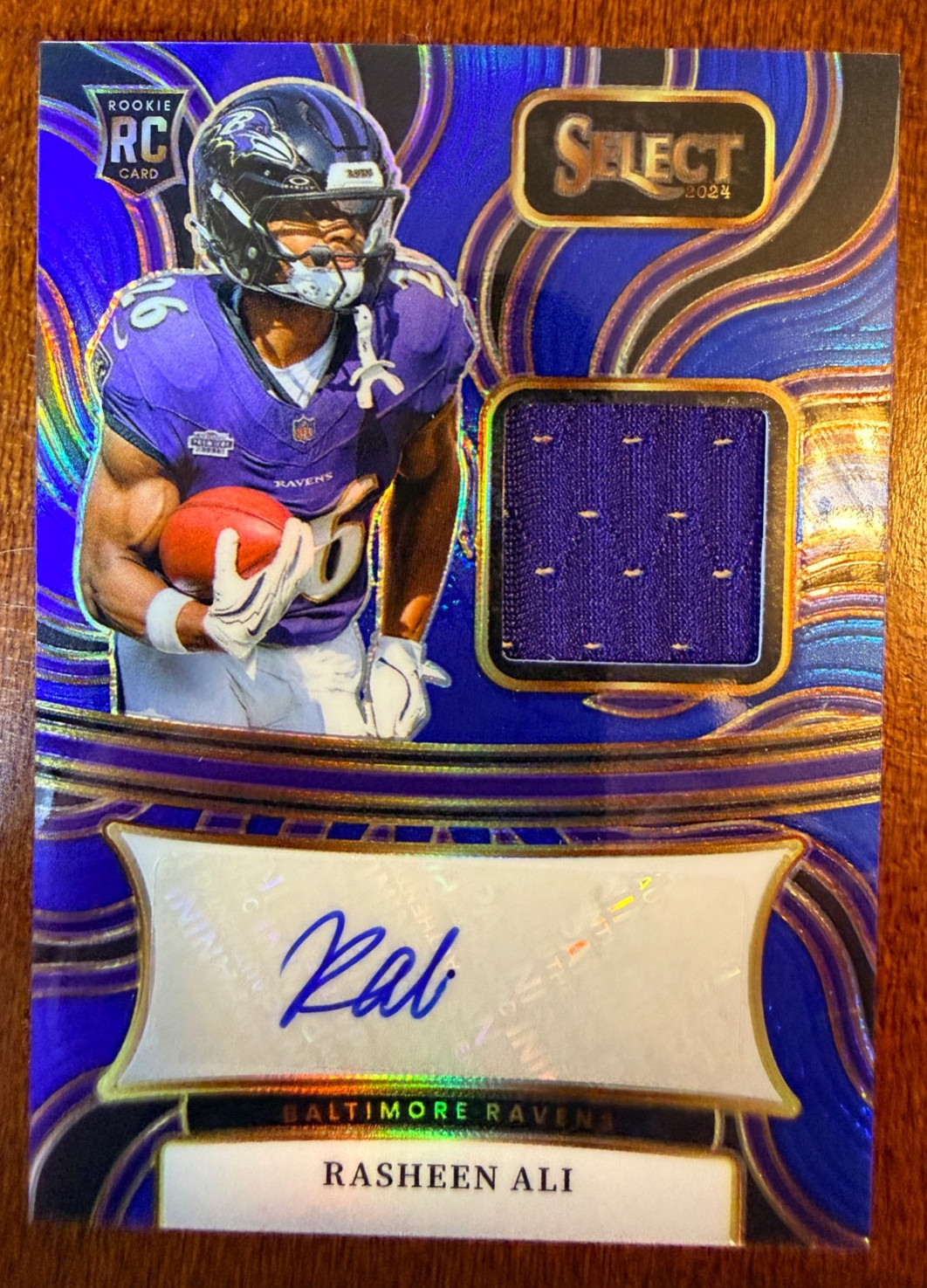 Rasheen Ali Panini Select Rookie Signature Memorabilia #RSMRAI Blue