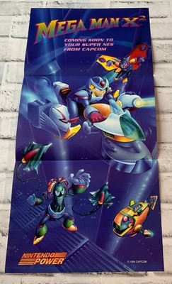 Mega Man X2 Super Nintendo Power Poster Art 10.5  x 22 