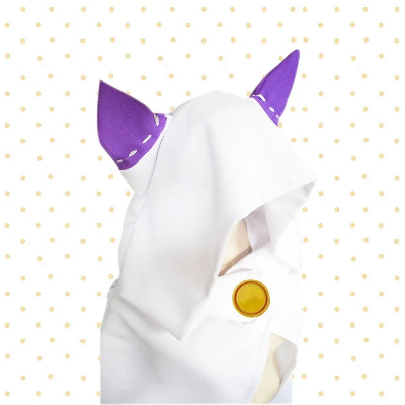 Anime Re:Zero Emilia Cosplay Capa con Capucha Orejas de Gato Capa Abrigo Uniforme Disfraz Nuevo Foto 4 de 4