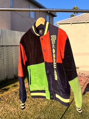 Brain Dead Stadium Jacket Men's Navy Blue X Red Green - Small