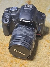 Canon EOS Rebel T1i Digital SLR Camera Body with Battery 28-80mm Lens Untested