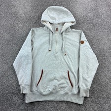 Ariat Real Hoodie Women's Large Gray 1/4 Zip Pullover Logo Equestrian Western
