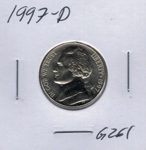 1997-D Jefferson Nickel — photo from the most recent tracked eBay sale