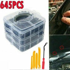 645pc Auto Fastener Mixed Car Clips Bumper Trim Fender Plastic Rivet Push Pins A