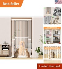 51"-87" Adjustable Extra Tall Pet Gate for Cats  Dogs - No Drilling Required