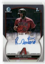 2023 Bowman Chrome #CPA-RSA Ruben Santana Prospect Autographs