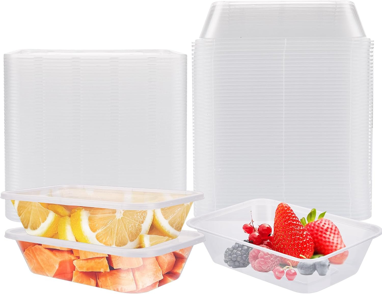 Scatole 50 Pezzi Contenitori Alimenti con Coperchio - Risparmio per Famiglie