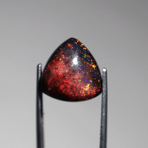 Piedra preciosa AAA billón de cabujón ópalo etíope galaxia negra natural 4,4 CTS - Imagen 9 de 12