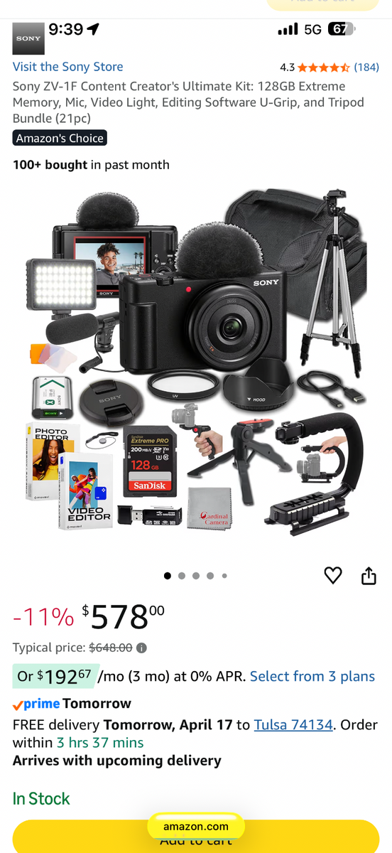 Sony ZV-1F 20.1MP Vlogging Camera - Black for sale online | eBay