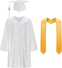 Kids Shiny Graduation Cap and Gown Set with 2026 2027 Tassel, Kindergarten Presc