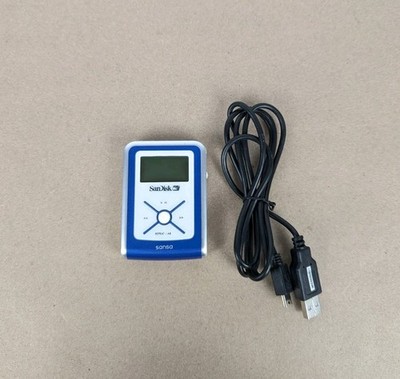 SanDisk Sansa e130 512MB MP3 Player Blue/Silver Reset & Tested