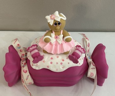 Handmade Faux Fake Food Gingerbread Wrapped Candy Dessert Display Pink