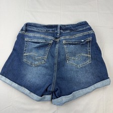 Silver Jeans Co Denim Shorts Women Elyse W28/L4 Blue Mid rise