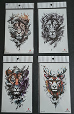 4 Sheets Premium Quality Middle Half Arm Temporary Tattoos For Men  Women 37