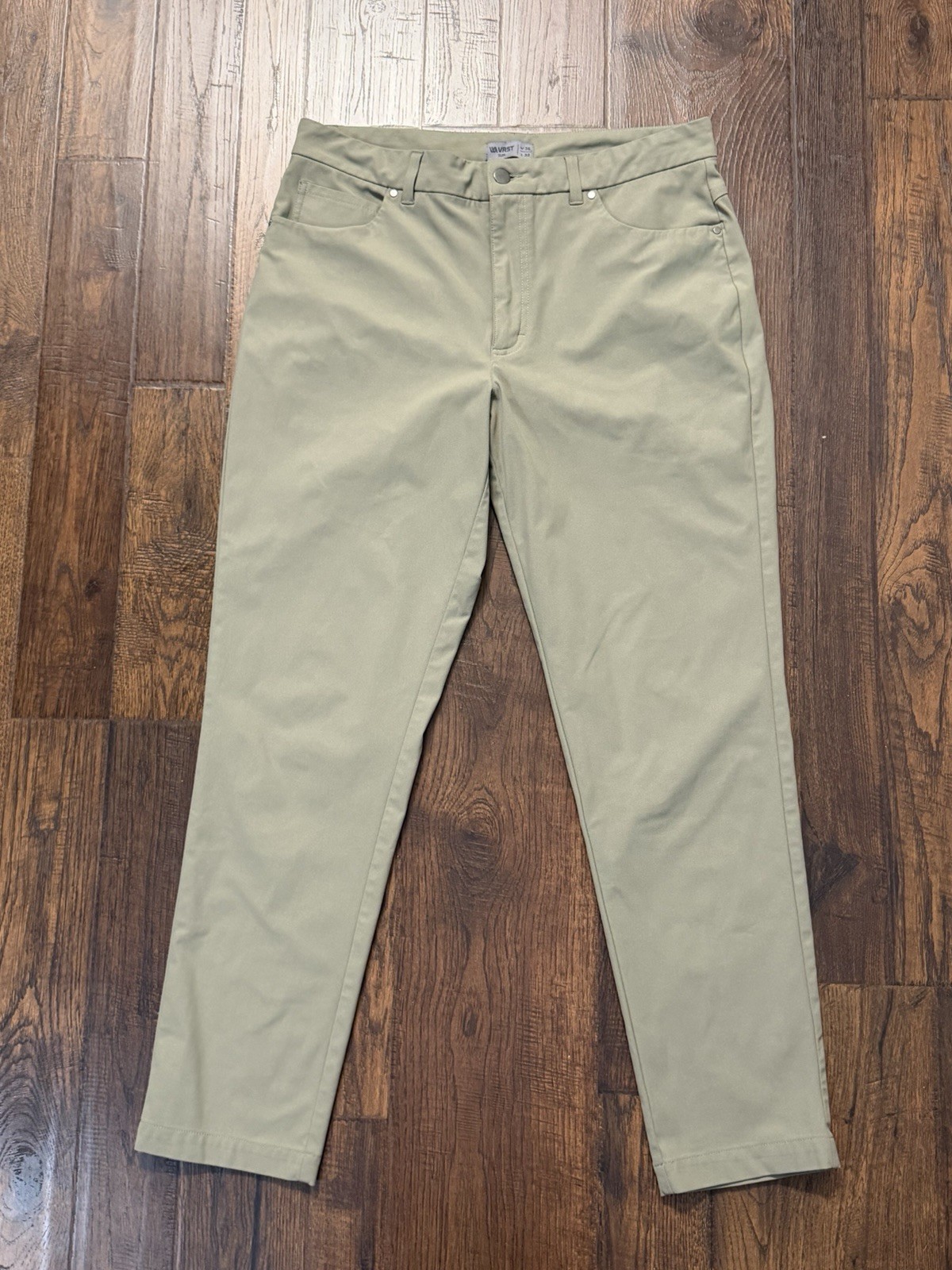 VRST Limitless Slim Fit 5 Pocket Chino Pants Mens 35x30 Tech Stretch Golf Taupe