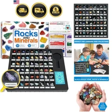 Rock Collection Starter Kit Assorted Gemstones Rocks Crystals Minerals Toys