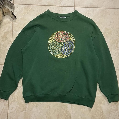 vintage 90s Lee Sport Celtic Knot Ireland crewneck sweatshirt mens xl