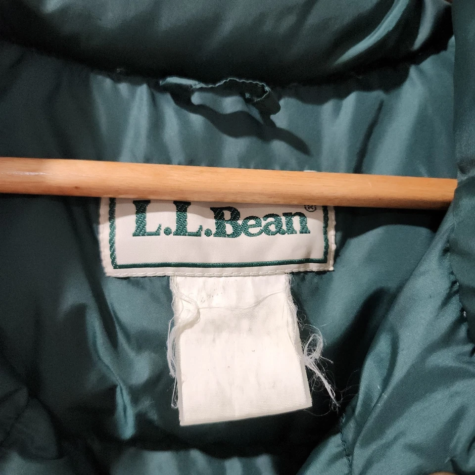 Vintage LL Bean Goose Down Puffer Vest Green Made in USA Mens XL Outdoor - Image 4 of 4